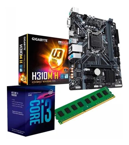 Combo actualizacion PC Intel Core 8100 + Gigabyte H310M + 8 GB DDR4 HyperX Kingston
