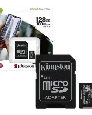 Tarjeta de memoria Kingston SDCS Canvas Select con adaptador SD 128GB